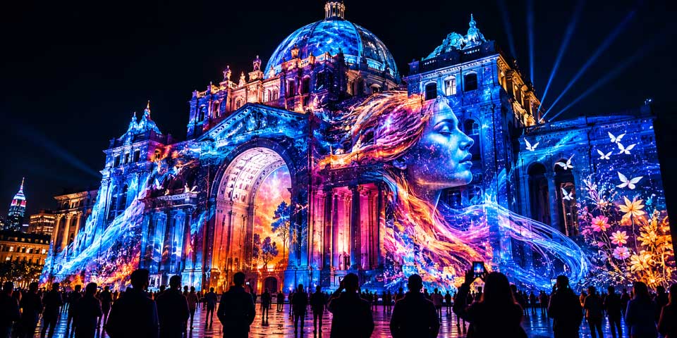 Projection mapping on architecture