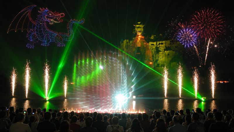 Water and light show